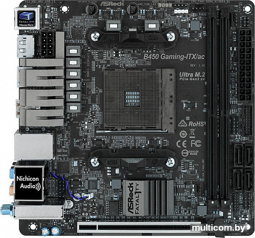 Материнская плата ASRock Fatal1ty B450 Gaming-ITX/ac