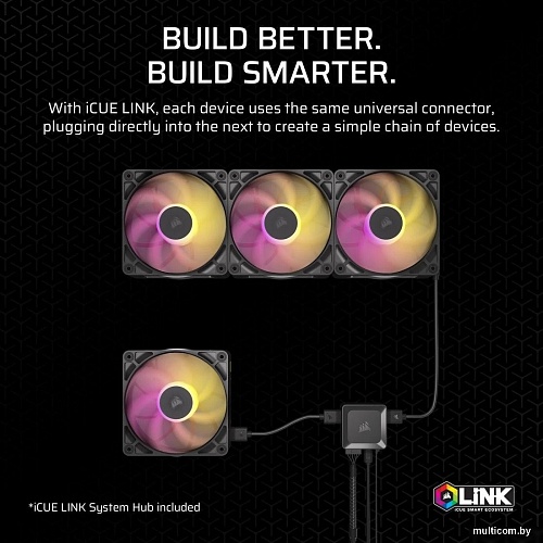 Вентилятор для корпуса Corsair iCUE LINK RX120 MAX RGB Triple Pack CO-9051034-WW