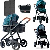 Универсальная коляска Lorelli Alexa 2020 (2 в 1, black leaves)