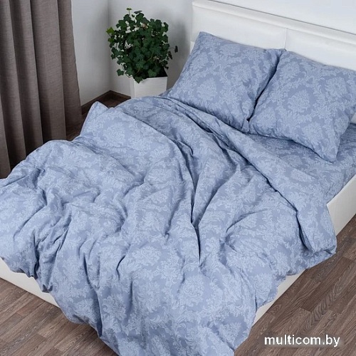 Постельное белье Миланика Графит 200x217 (поплин-жаккард)