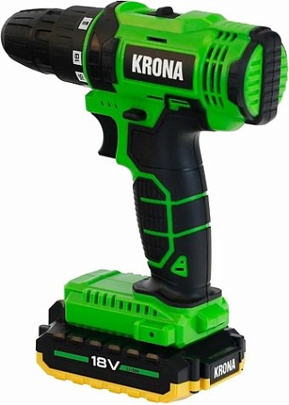 Дрель-шуруповерт Krona KN-18LI (с 2-мя АКБ, кейс)