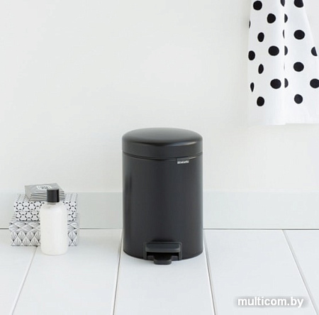 Brabantia Pedal Bin NewIcon 3 л (черный матовый)