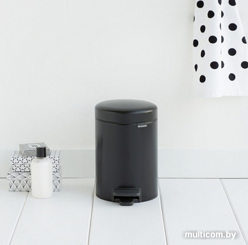 Brabantia Pedal Bin NewIcon 3 л (черный матовый)