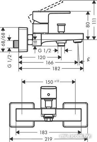 Смеситель Hansgrohe Vernis Shape 71450670