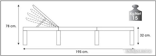 Шезлонг Ipae Progarden Haiti HAI08CCB