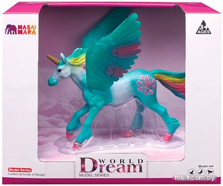 Фигурка Masai Mara Мир фэнтези. Зеленый единорог с крыльями MM206-447