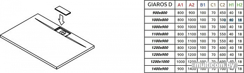 Душевой поддон Radaway Giaros D 100x80 [MKGD1080-03]