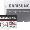 Карта памяти Samsung PRO Endurance microSDXC 64GB + адаптер