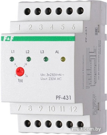 Реле контроля фаз Евроавтоматика F&F PF-431 EA04.005.001