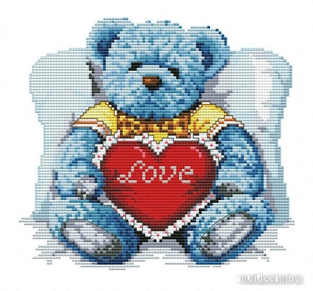 Набор для вышивания Белоснежка Медвежонок с сердцем 777-14