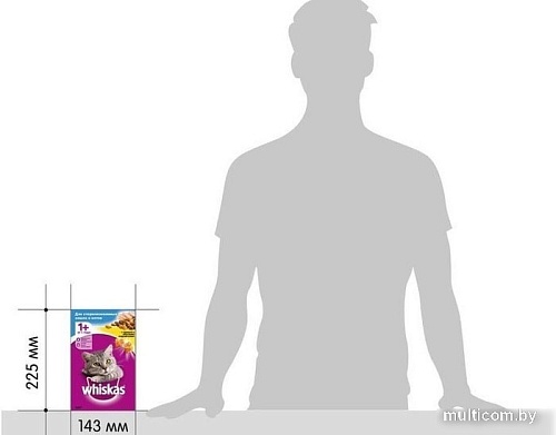 Корм для кошек Whiskas для стерилизованных с курицей и вкусными подушечками 0.35 кг