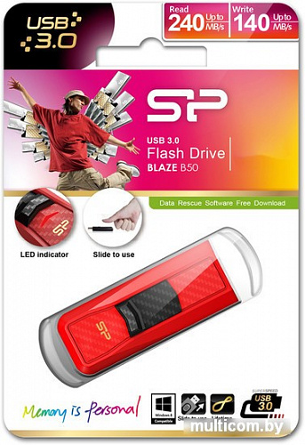 USB Flash Silicon-Power Blaze B50 128GB (SP128GBUF3B50V1R)