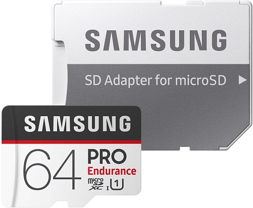 Карта памяти Samsung PRO Endurance microSDXC 64GB + адаптер