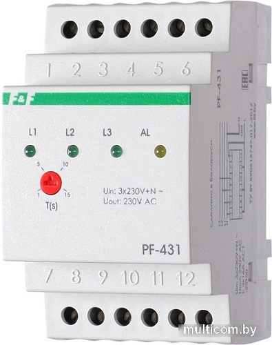 Реле контроля фаз Евроавтоматика F&F PF-431 EA04.005.001