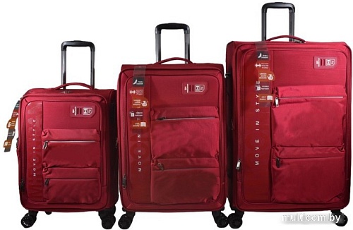 Чемодан-спиннер Mironpan 50124-2 54 см (бордовый)