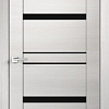 Межкомнатная дверь Velldoris Linea 6 60x200 (дуб белый поперечный, лакобель черный)