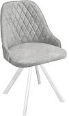 Стул Трия Гранд К2 (белый матовый/микровелюр Wellmart Silver)