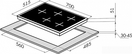 Варочная панель MAUNFELD EGHS.75.33CS/G