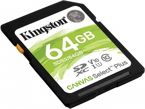 Карта памяти Kingston Canvas Select Plus SDXC 64GB