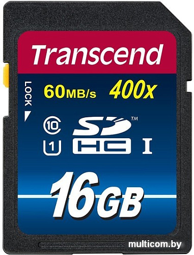 Карта памяти Transcend SDHC Class 10 UHS-I Premium 16Gb (TS16GSDU1)