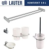 Набор аксессуаров для ванной Lauter 21SH2081 + 21SH2051 + 21SH2091 + 21SH42021 + 21SH2111 (Chrome, 5 предметов)