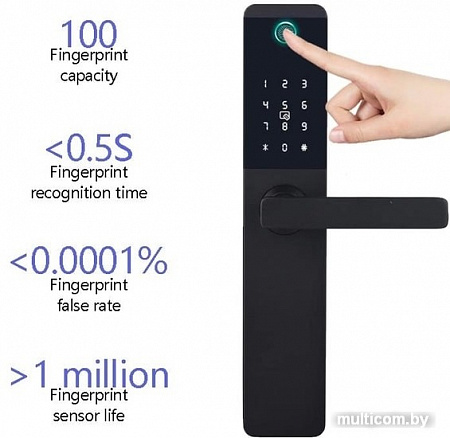 Дверной замок для умного дома Volibel Tuya Wifi Smart Front Door Lock