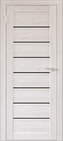 Межкомнатная дверь Юни Бона 01 (ч) 80x200 (лиственица сибиу/черное белое)