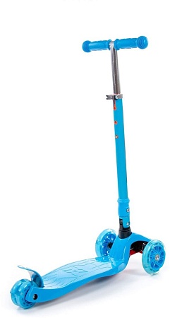 Двухколесный детский самокат Полесье Со складной ручкой 0072C 94384 (голубой)
