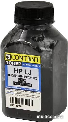 Тонер Static Control для HP LJ HP LJ1010/1012/1015/1020 100 г