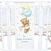Кроватка-трансформер Indigo Baby Sleep 7 в 1 МДФ (белый/мишка)