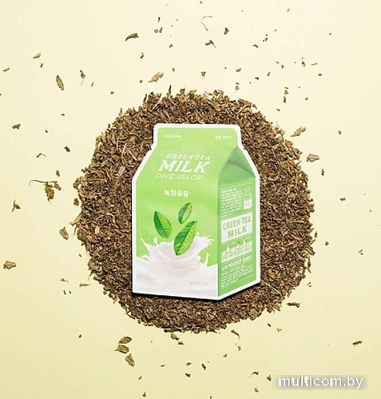 A'Pieu Тканевая маска с молочными протеинами и зелёным чаем (21 гр)