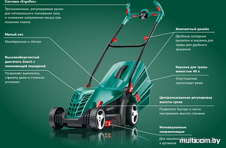 Колёсная газонокосилка Bosch ARM 34 (06008A6101)