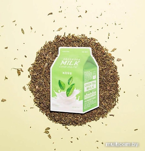 A'Pieu Тканевая маска с молочными протеинами и зелёным чаем (21 гр)