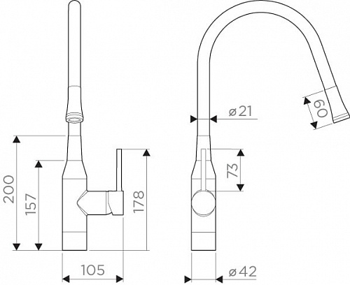 Смеситель Omoikiri Yatomi-BN-WH 4994250