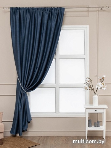 Штора Ника Зварико блэкаут 888250-20 2x2.5 м (синий)