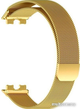 Браслет Rumi Milanese loop металлический для Huawei Band 8 (золотистый)
