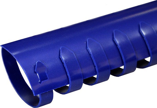 Пластиковая пружина для переплета РеалИСТ Пластик 45 мм (синий)