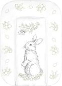 Пеленальный матрас Sweet Baby Foresta Magica Grigio Oliva 48x71 (заяц серый/оливковый)