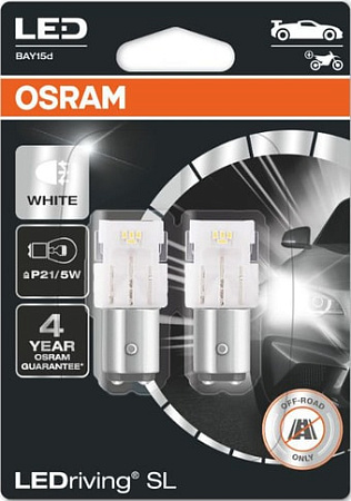 Светодиодная лампа Osram P21/5W LEDriving White Gen3 2шт