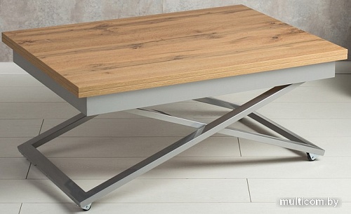 Журнальный столик Levmar Accord D38/S59 (дуб вотан/хром)