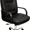 Офисное кресло Деловая обстановка Пилот Стандарт кожа (черный/хром)