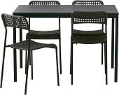 Комплект столовой мебели Ikea Тэрендо/Адде (черный) [790.106.90]