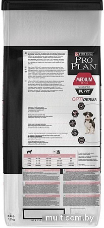 Корм для собак Pro Plan Puppy Medium Sensitive Skin 12 кг