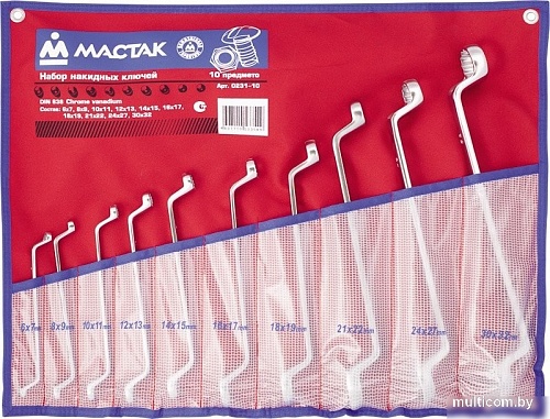 Набор ключей Мастак 0231-10P (10 предметов)