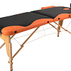 Массажный стол Atlas Sport складной 2-с 60 см деревянный (черно-оранжевый)