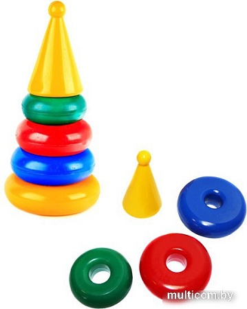 Пирамидка Строим вместе счастливое детство маленькая Конус 5092
