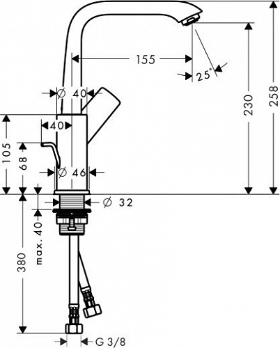 Смеситель Hansgrohe Metris 31087000