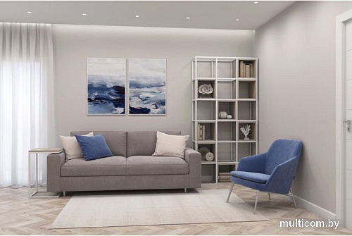 Стеллаж Hype Mebel Грос 105x210 (черный/дуб галифакс олово)