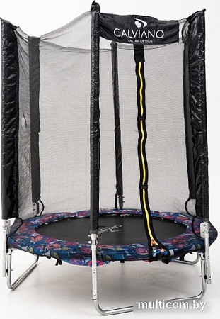 Батут Calviano Smile 183 см-6 ft INSIDE с внутренней сеткой складной
