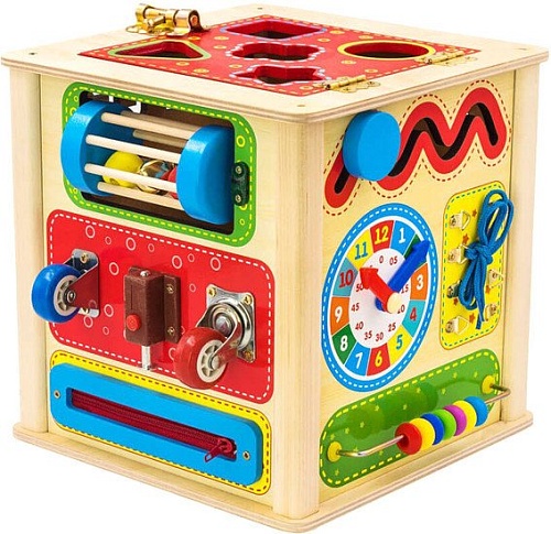 Бизиборд Alatoys Развивающий куб БК01